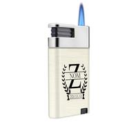 loongway Briquet personnalisé avec nom personnalisé Tempête Flamme Bleue - Gaz Métallique Réglable, Accessoire Luxe Homme Cadeau Fête Père Anniversaire