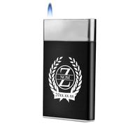 loongway Briquet personnalisé Briquet Métallique Résistant aux Tempêtes - Gaz Flamme Bleue Métallique, Cadeau Homme Exigeant Fête des Pères Luxe