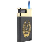 loongway Briquet personnalisé Briquet Métallique Résistant aux Tempêtes - Gaz Flamme Bleue Métallique, Cadeau Homme Exigeant Fête des Pères Luxe