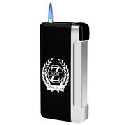 loongway Briquet personnalisé Briquet Métallique Résistant aux Tempêtes - Gaz Flamme Bleue Métallique, Cadeau Homme Exigeant Fête des Pères Luxe