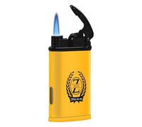 loongway Briquet Personnalisé Briquet Métallique Résistant aux Tempêtes - Gaz Flamme Bleue Métallique, Cadeau Homme Exigeant Fête des Pères Luxe