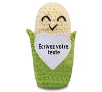 loongway Poupée Personnalisée en Maïs au Crochet - Peluche Réaliste en Forme de Légume,Personnalisation de Prénom Idée Cadeau Mignonne, Décoration et Jouet Sensoriel Anti-Stress