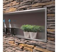 Looox BoX niche - 60x30x10cm - encastrée - acier inoxydable brossé box-60-10