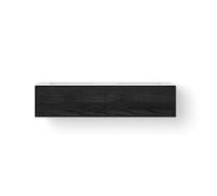 Looox Solid Meuble sous vasque - façade plate - 160x36.5x46cm - 2 tiroirs - 2 vasques - vidage gauche et droite - noir swf1600bl-2