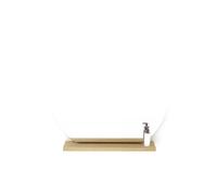 Looox Wood collection Wood tablette de miroir symétrique 100x3x13cm chêne old grey wmshelf1000