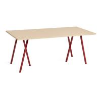 HAY Table à manger Loop Stand 87.5x180 cm Maroon red-clear lacq. oak