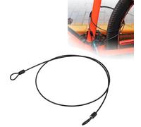 Looped Câble de Sécurité en Acier Inoxydable pour Vélo à Câble de Sécurité en Acier Câble de Sécurité à Boucle Câble Antivol avec Boutonnière pour Vélo Bicyclette Moto (Noir)
