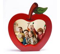 LOOPES Cadre photo en bois en forme de pomme - Cadeau de remerciement personnalisé pour femme, homme, collègue, étudiants, crèche, enseignant, remise de diplôme, Noël, anniversaire