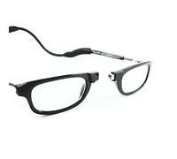 Loopies haute qualité Magnétique Lecture lunettes. Unisexe, Réglable, Pliable et Avant Connexion avec Confortable et Flexible Cou boucle "collier" Livré avec Gratuit étui et chiffon nettoyant - Noir
