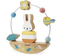 Looping Basculo Pure Rabbit-Wooden Early Learning Toy-3 Educational Functions-Fine Motor Skills And Handling-Fsc Certified-Water Painting-From 1 Year Old,J05149