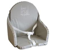 Looping Coussin de Chaise Haute Bébé | PVC Imperméable, Avec Sangles, Fabriqué France | Gris Clair