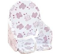Looping Coussin de Chaise Haute PVC Sangles, Fabriqué France Lapin Cassis Blanc G