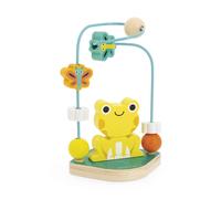 Janod – Jouet d'éveil en bois Looping Grenouille Tropik – Empilable, Peinture à l'eau, Dès 1 an