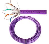 Loops Câble réseau CAT6A à Faible dégagement de fumée - 23 AWG - S/FTP & U/FTP - Blindé/blindé - Noyau en cuivre Pur Massif - Bobine de Fil Ethernet LSZH LZHF pour réseau LAN (U/FTP, 100 m) CAT6A