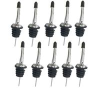 Loopunk Verseur Pour Bouteilles, 10 Bouchons En Acier Inoxydable, Becs Coniques, Anti-Gouttes, Pour Vin, Huile, Cocktail, Jus, Restaurants, Bars, Cafés