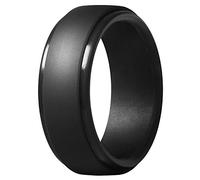 LOOR 8Mm Populaire Camouflage Noir Silicone Anneaux Cool Femmes Anneau de Mariage en Caoutchouc Environnemental Anneau de Sport # 10