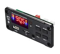 LOOR Amplificateur 25Wx2 12V Carte de DéCodeur Mp3 Module Audio Bluetooth 5.0 Lecteur MP3 de Voiture de Musique avec Bluetooth