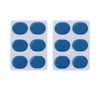 LOOR Lot de 12 autocollants en gel de silice pour silencieux de batterie - Coussinets en gel pour caisse claire - Bleu