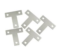 LOOR Lot de 5 équerres plates en forme de T 40 mm x 40 mm
