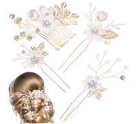 LOORGVEL 1 ensemble Épingles à Cheveux et Or pour Mariée Accessoires de Cheveux Élégants et Pratiques Épingles U et Peigne Latéral pour et Réceptions