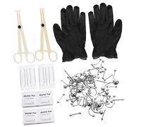 LOORGVEL 1 ensemble Kit de Piercing avec Boucles Oreilles Piercings de Sourcils Nombrils et Nez Assortiment de Bijoux et Filles