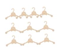 LOORGVEL 10 Pièces Animal Clothes Hangers Wooden Pet Apparel Rack with Cartoon Design Flexible Space-Saving Organizer for Small Dog and Cat Clothing