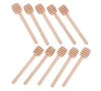 LOORGVEL 10 pièces Bâtonnets Miel Bois Réutilisables Lot de Sticks pour Pot à Miel Agitateur Pratique pour Café Thé et Confiture Design Naturel Portable et Facile à Nettoyer Réutilisable