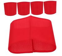 LOORGVEL 10 pièces Brassards Capitaine Coton Épais Brassard Rouge Ajustable pour Football Activités et Organisation Dévénements