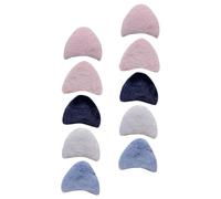 LOORGVEL 10 pièces DIY Breloques Oreilles Lapin pour Création Serre-tête Accessoires de Bandeau Garçon Fille Décorations Pelucheuses Multicolores Blanc Rose Rose Coréen Bleu Denim Noir