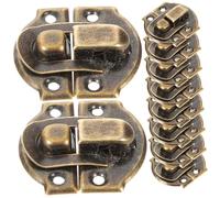 LOORGVEL 10 Pièces Loquet pour Boîte Vintage Verrou Pivotant Antique pour Coffrets Bijoux Boîtes et Meubles Lot Fixation Facile