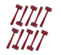 LOORGVEL 10 Pièces Marteaux Bois Mini Juge Gavel Jeu Enchères Garçon Fille Bois Robuste Poignée Confortable pour Rôle Judiciaire