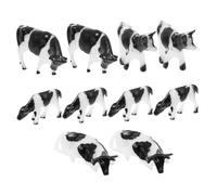 LOORGVEL 10 Pièces Miniature Modèles de Vaches Réalistes pour Décor de Ferme et Modélisme Figurines Danimaux Compactes et Éducatives pour Garçon Fille et