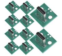 LOORGVEL 10 pièces USB Type-c Female Connector Pcb Converter Board Vertical Adapter For Stable Data Transmission Cable Testing Module