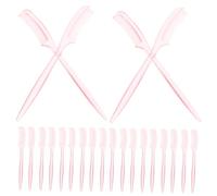 LOORGVEL 100 pièces Mini Eyelash Comb Lot Peigne Cils Brosse Sourcils Outils Maquillage Ergonomique Séparation Cils et Sourcils Après Mascara Couleur Aléatoire Couleur Aléatoire