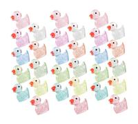 LOORGVEL 100 Pièces Mini Resin Small Duck Figurines Glow in The Dark Ornaments for Dollhouse Garden Micro Landscape Decorations