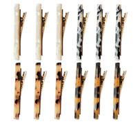 LOORGVEL 12 pièces Lot de Barrettes Pince Cheveux Acétate Multicolores Épingles Simples pour Frange Accessoires Femmes Élégants Maintien et Confort