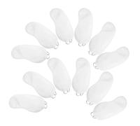 LOORGVEL 12 pièces Masques de Sommeil Blancs Polyester Satiné Protection des Yeux Confortable pour Voyage et