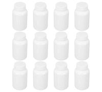 LOORGVEL 12 pièces Medicine Bottles With Cap Portable Medicine Storage Organizer For Capsules Powder Tablets Moisture Light Resistant Pet Material