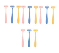 LOORGVEL 12 Pièces Rasoirs à Poils de Épilateurs Manuels Inoxydable Épilateur Légèrement Irritant pour Épilation pour Voyage Jaune Rose Bleu