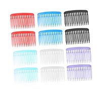 LOORGVEL 12pièces Peigne à Cheveux Latéral Plastique Style Classique Pince à Cheveux Coulissante Pour Femme Et Fille Lot De Peignes Colorés