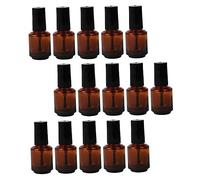 LOORGVEL 15 Pièces Flacons Vide Cylindriques Verre avec Pinceau Long pour DIY Nail Polish Résistants Aux Fuites et Facile pour Soins Ongles