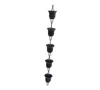 LOORGVEL 1pièce Chaîne De Pluie Décorative Tasses Lotus pour Gouttière Élégante Décoration Extérieure De Jardin Style Guidage De Eau avec Beauté pour Votre Maison