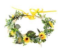 LOORGVEL 1pièce Couronne De Fleurs Solaire Élégante Accessoire De Cheveux Pour Mariage Fête Et Photographies Pour Filles Et Femmes