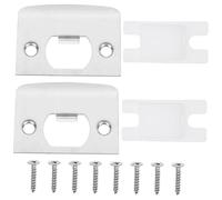LOORGVEL 2 ensembles Kit de Plaques de Renfort Acier Inoxydable pour Loquet de Porte D Entrée Pièces de Renforcement Sécurité pour Cadre de Porte et
