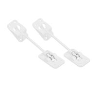 LOORGVEL 2 ensembles Loquets de Porte pour Caravane Plastique Blanc Crochet Vent pour Porte de Camping Remorque Kit de Fixation et Facile à Installer