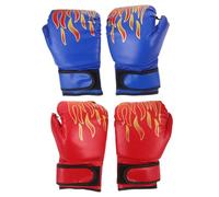 LOORGVEL 2 Paires de de Frappe pour Enfants - de de Frappe ventilés en Cuir PU pour l'entraînement MMA - d'entraînement pour Enfants pour Le Sparring, Le karaté, la Boxe, Le Taekwondo et Les Arts