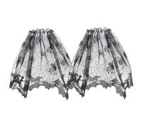 LOORGVEL 2 Pièces Abat Jours Halloween Toile Araignée Noire Décoration Maison Ambiance Horreur Fête Couvre Lampes Décoratifs pour Lampes de Table et Lampadaires