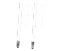 LOORGVEL 2 Pièces Accessoire Baguette Haute Fréquence Peigne Verre Transparent Non Conducteur de Rechange pour Facial Électrique et Compatible