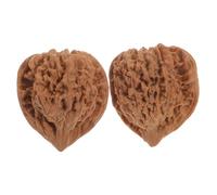 LOORGVEL 2 pièces Balles de Massage Fitness Noyer pour Exercices de Santé et Circulation Sanguine Boules Exercice Portables pour Massage des Mains et Réflexologie