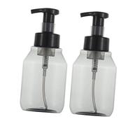 LOORGVEL 2 pièces Bouteille Pompe Mousse Transparent Réservoir Cosmétique Rechargeable sans Fuite Flacon Pression Portable pour Shampooing Lotion Gel